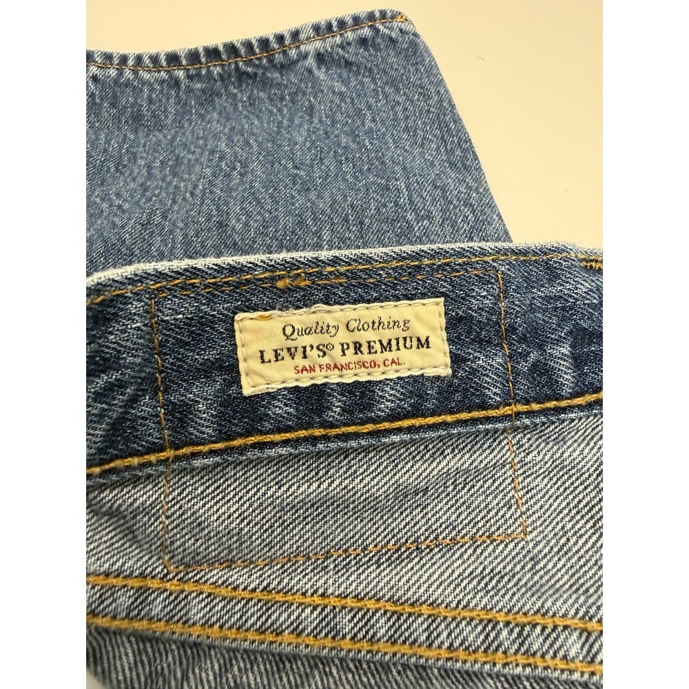 Levi's Jeans Men's 38 Blue 501 Premium Dark Wash Button Fly Straight Denim 38x34 - Picture 5 of 10